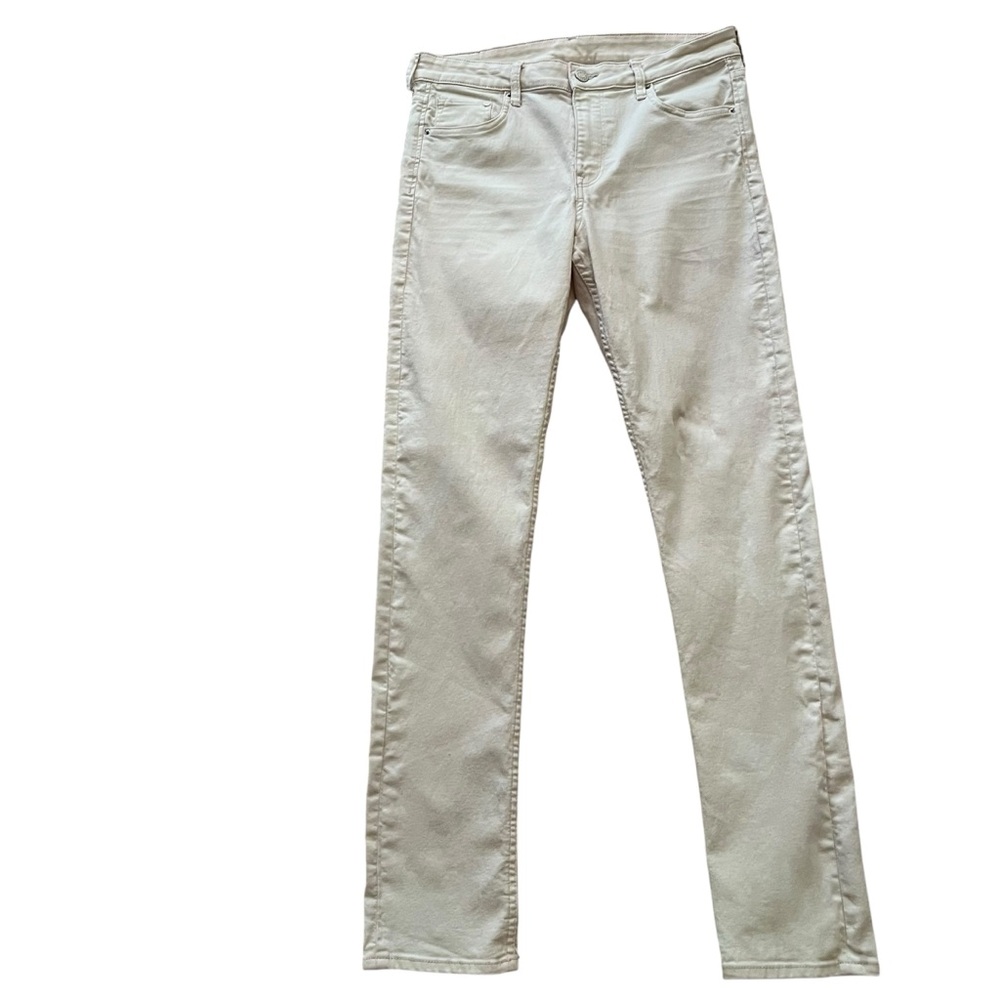 &Denim Creamy White Stretch Skinny Jean 31